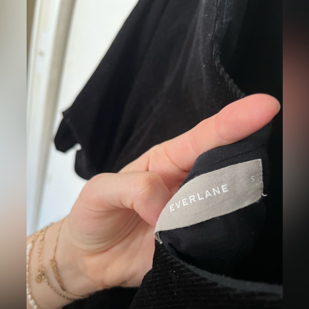 Everlane Corduroy Puffed Sleeve Babydoll Dress - Picture 4 of 5